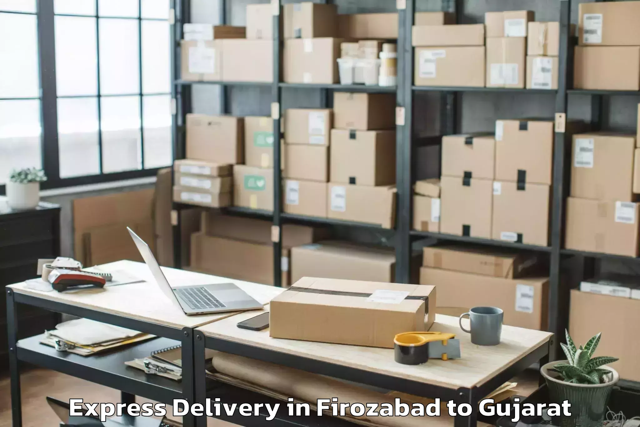 Reliable Firozabad to Khambhat Express Delivery